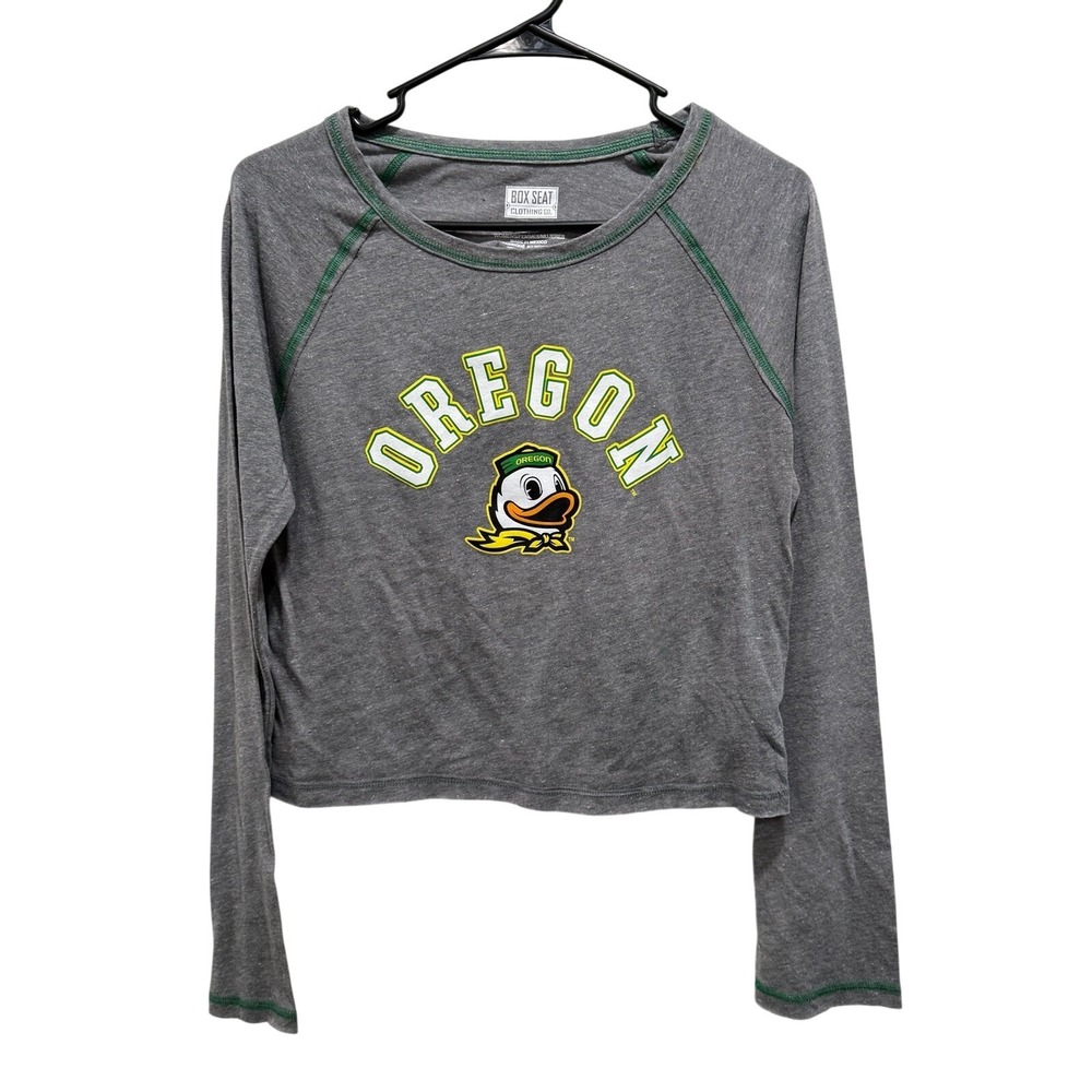 Oregon‎ Ducks Women's Cropped Long Sleeve Top Medium
